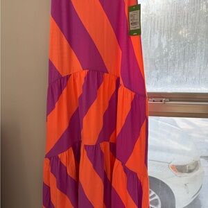 Lilly Pulitzer Orange and Purple Maxi Skirt